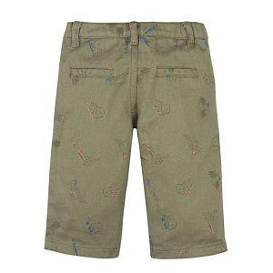 Брюки прямые Gingersnaps " Baby Harry Dino Party", хаки